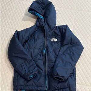 The North Face Dark Blue Hooded Jacket Reversable